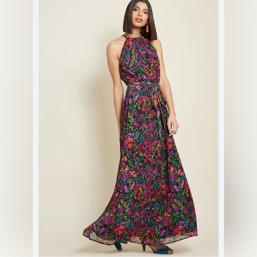 Modcloth Multicolor Floral Maxi Dress